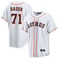 Punc H.Astros #71 Josh Hader Player White Home Game Stitched Jerseys
