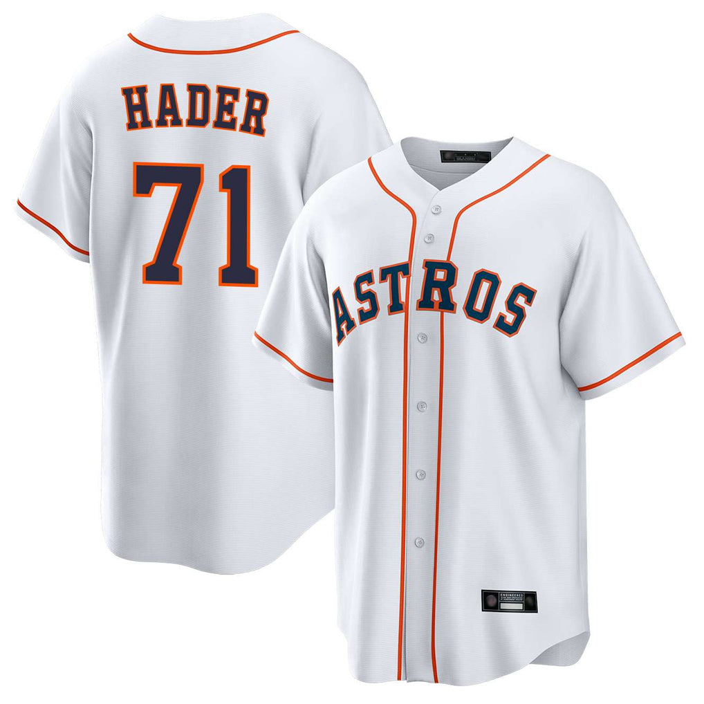 Punc H.Astros #71 Josh Hader Player White Home Game Stitched Jerseys
