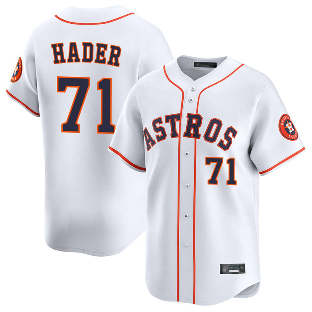 Punc H.Astros #71 Josh Hader Player White Home Limited Stitched Jerseys