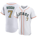 Punc H.Astros #7 Craig Biggio Player Gold Collection Limited Elite Home Stitched Jerseys