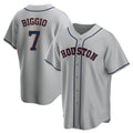 Punc H.Astros #7 Craig Biggio Player Gray Home Game Stitched Jerseys
