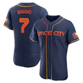 Punc H.Astros #7 Craig Biggio Player Navy City Connect Limited Elite Home Stitched Jerseys