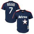 Punc H.Astros #7 Craig Biggio Player Navy Mitchell & Ness Cooperstown Mesh Limited Stitched Jerseys