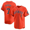 Punc H.Astros #7 Craig Biggio Player Orange Home Limited Stitched Jerseys