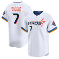 Punc H.Astros #7 Craig Biggio Player White City Connect Limited Home Stitched Jerseys