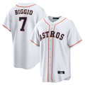 Punc H.Astros #7 Craig Biggio Player White Home Game Stitched Jerseys