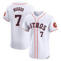 Punc H.Astros #7 Craig Biggio Player White Limited Elite Home Stitched Jerseys