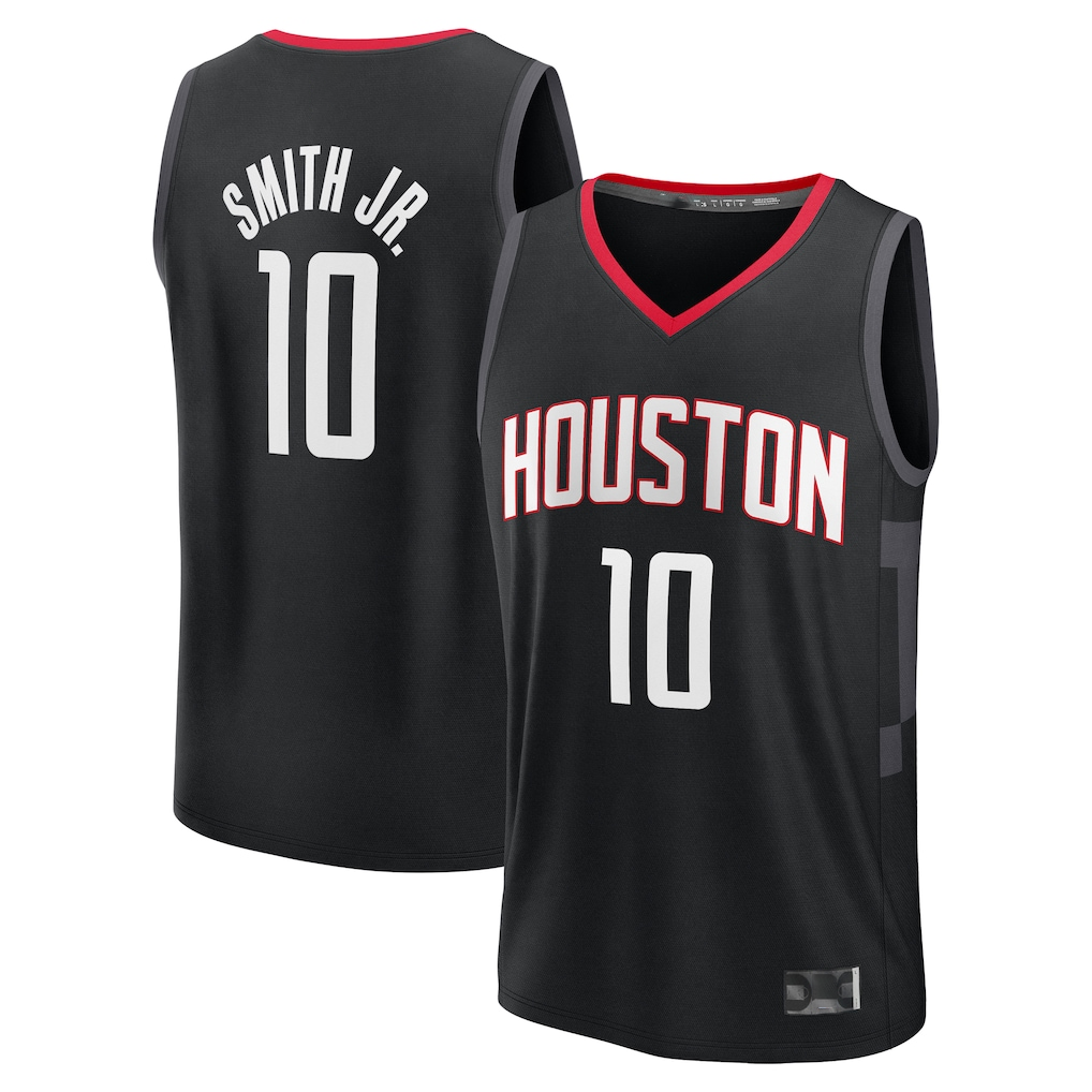 Punc H.Rockets #10 Jabari Smith Jr. Black Fast Break Replica Player Stitched Jerseys-Statement Edition