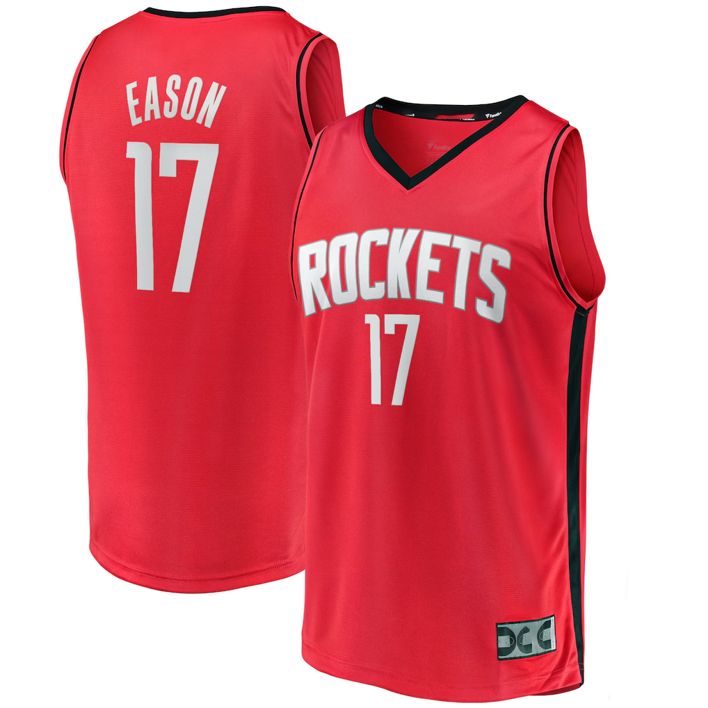 Punc H.Rockets #17 Tari Eason Red Fast Break Replica Player Stitched Jerseys-Icon Edition