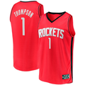 Punc H.Rockets #1 Amen Thompson Red Fast Break Replica Stitched Jerseys-Icon Edition