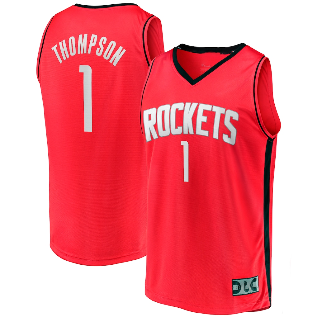 Punc H.Rockets #1 Amen Thompson Red Fast Break Replica Stitched Jerseys-Icon Edition