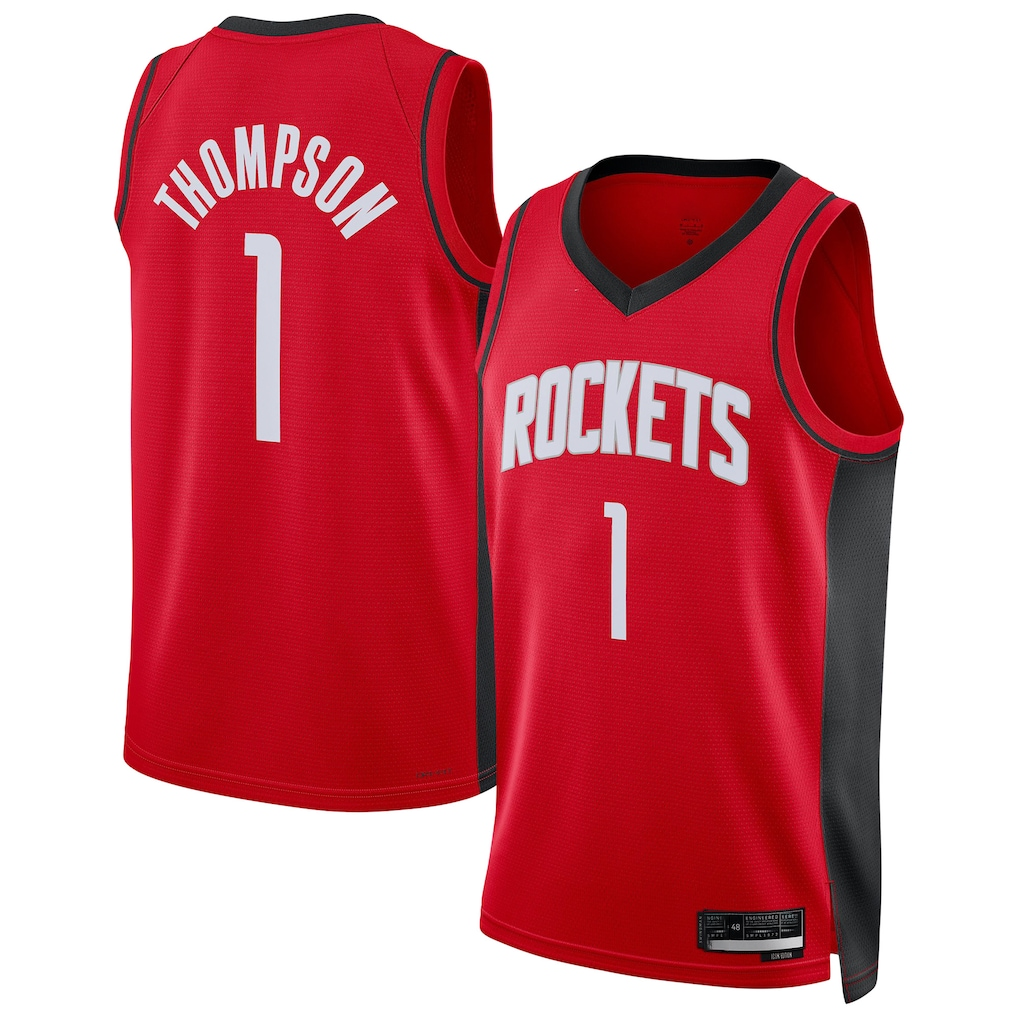 Punc H.Rockets #1 Amen Thompson Red Swingman Player Stitched Jerseys-Icon Edition