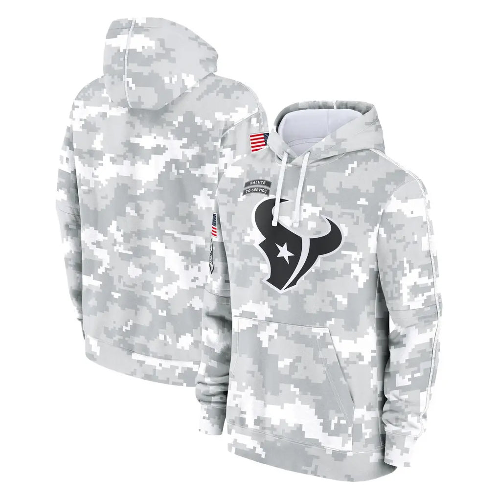 Punc H.Texans Arctic Camo Salute to Service Hoodies Limited Game Blank Player Stitched Jerseys