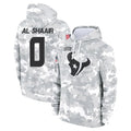 Punc H.Texans #0 Azeez Al-Shaair Player Arctic Camo Salute to Service Hoodies Limited Game Stitched Jerseys