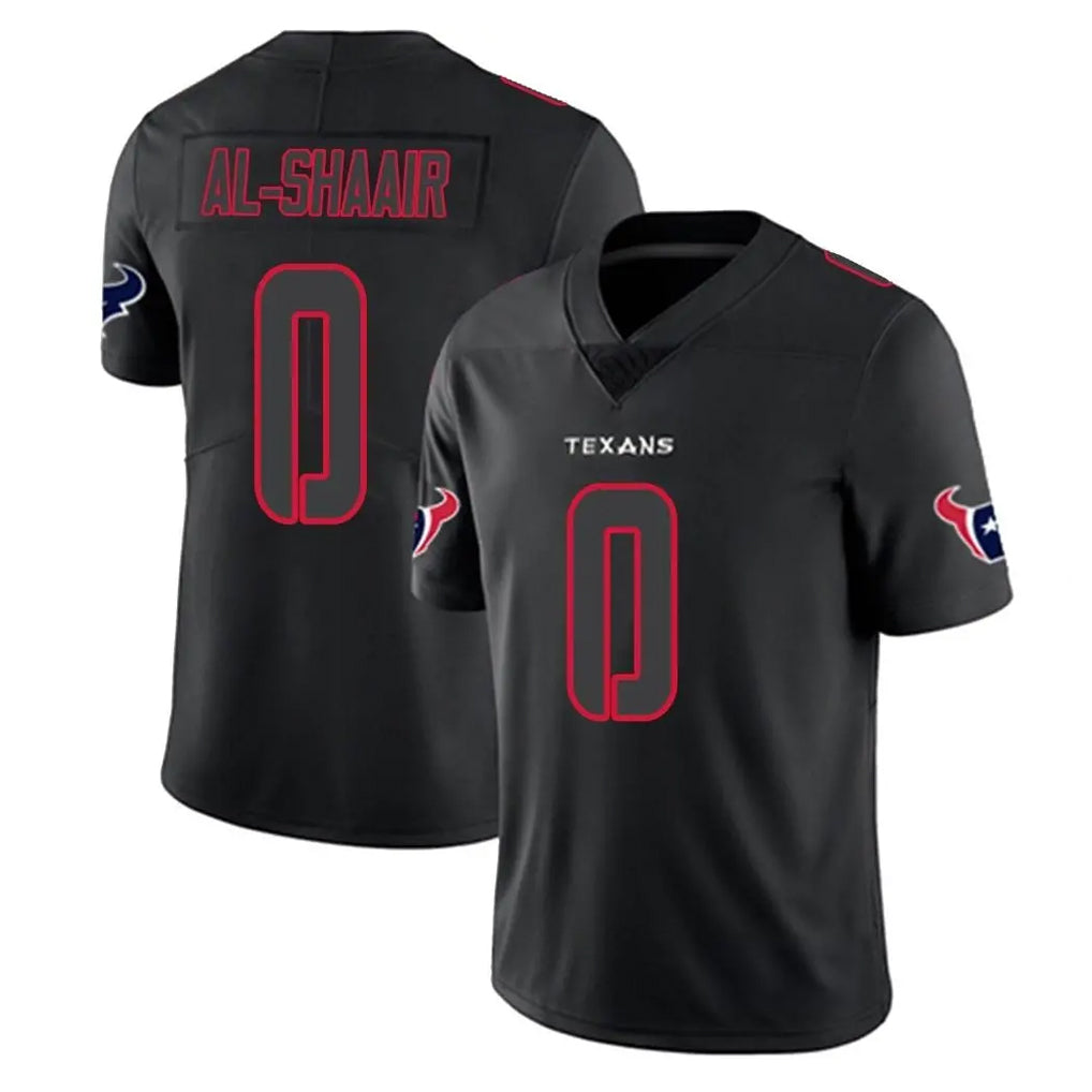 Punc H.Texans #0 Azeez Al-Shaair Player Black Impact Limited Game Stitched Jerseys