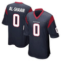 Punc H.Texans #0 Azeez Al-Shaair Player Navy Home Game Stitched Jerseys