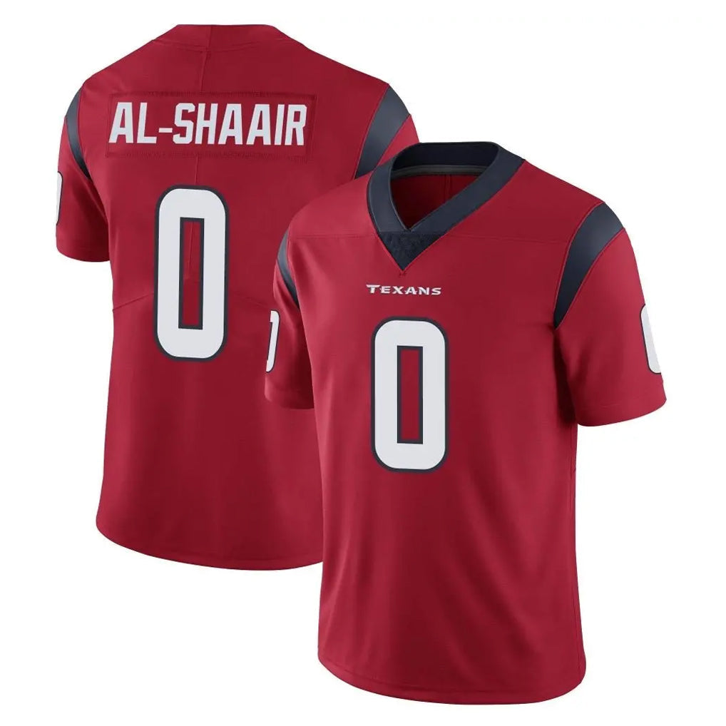 Punc H.Texans #0 Azeez Al-Shaair Player Red Limited Vapor Untouchable Home Game Stitched Jerseys