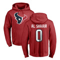 Punc H.Texans #0 Azeez Al-Shaair Player Red Pro Line Pullover Hoodie Limited Game Stitched Jerseys