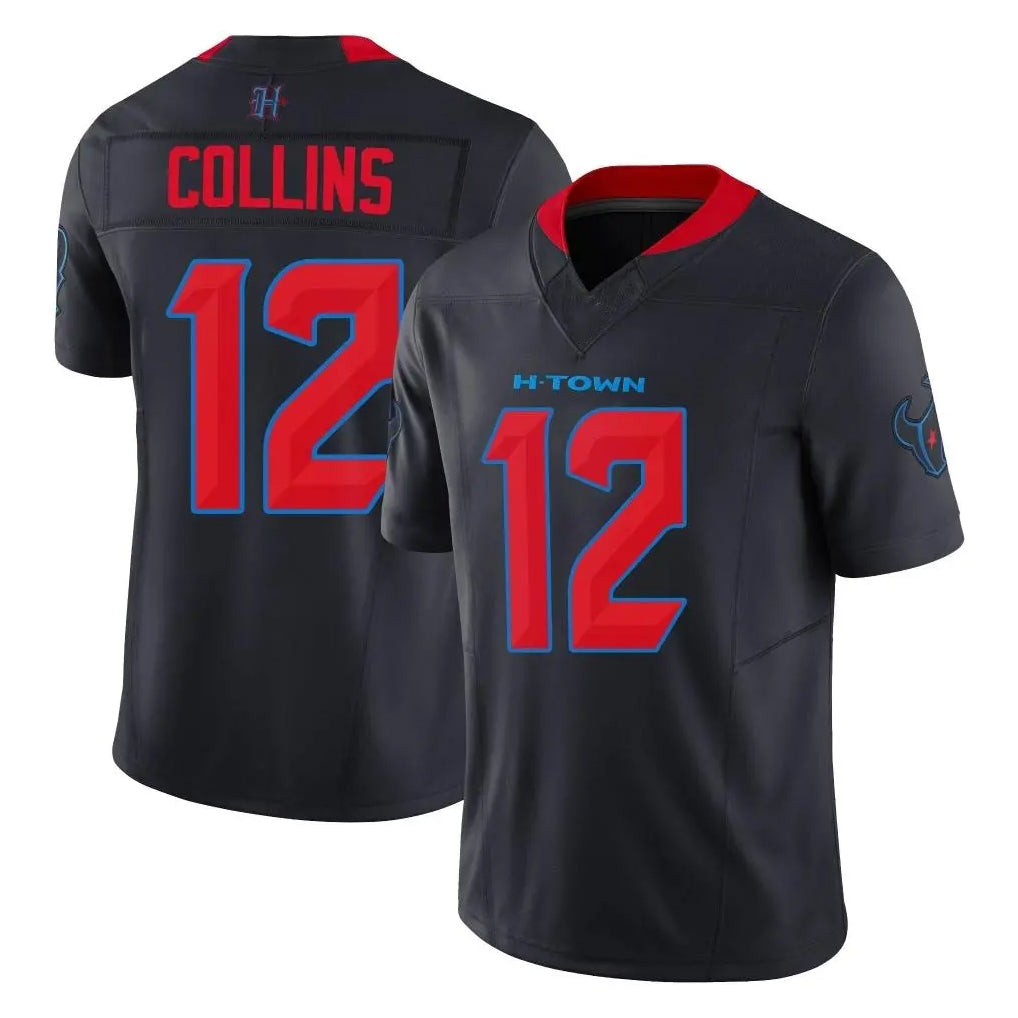 Punc H.Texans #12 Nico Collins Player Navy Limited 2nd Alternate Vapor F.U.S.E. Home Game Stitched Jerseys