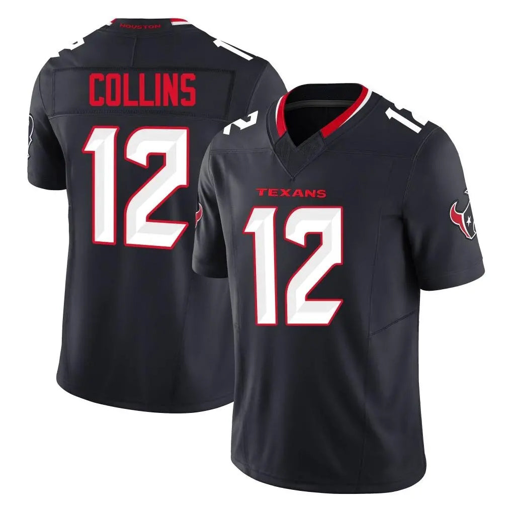 Punc H.Texans #12 Nico Collins Player Navy Limited Alternate Vapor F.U.S.E. Home Game Stitched Jerseys