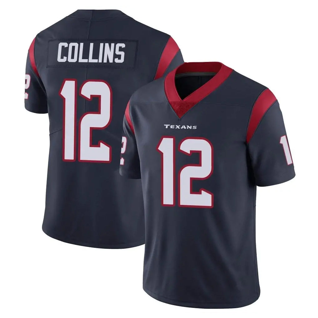 Punc H.Texans #12 Nico Collins Player Navy Limited Vapor Untouchable Home Game Stitched Jerseys