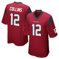 Punc H.Texans #12 Nico Collins Player Red Home Game Stitched Jerseys