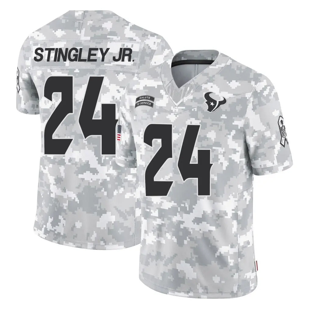 Punc H.Texans #24 Derek Stingley Jr. Player Arctic Camo Salute To Service Limited Game Stitched Jerseys