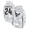 Punc H.Texans #24 Derek Stingley Jr. Player Arctic Camo Salute to Service Hoodies Limited Game Stitched Jerseys