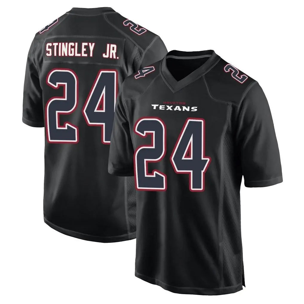 Punc H.Texans #24 Derek Stingley Jr. Player Black Fashion Home Game Stitched Jerseys