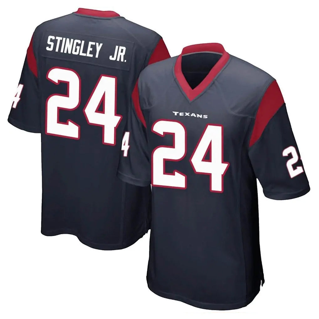 Punc H.Texans #24 Derek Stingley Jr. Player Navy Home Game Stitched Jerseys