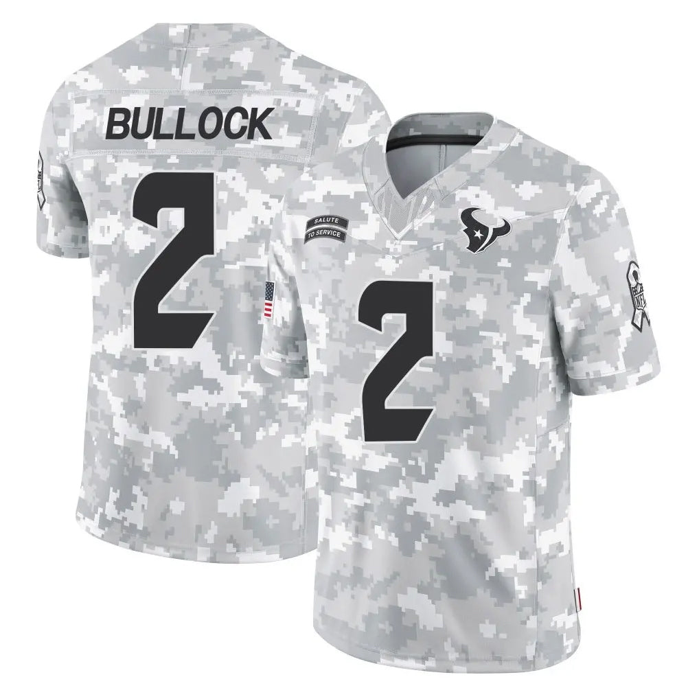 Punc H.Texans #2 Calen Bullock Player Arctic Camo Salute To Service Limited Game Stitched Jerseys