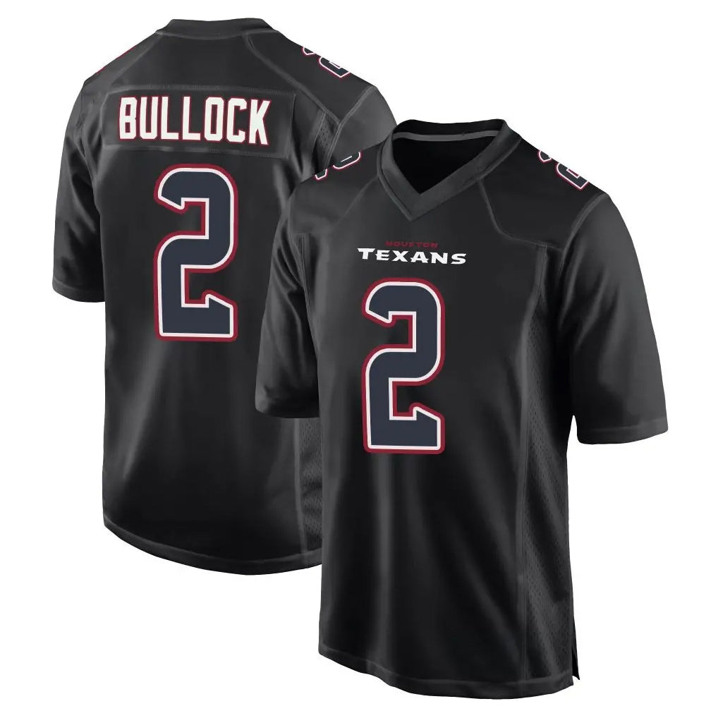 Punc H.Texans #2 Calen Bullock Player Black Fashion Home Game Stitched Jerseys