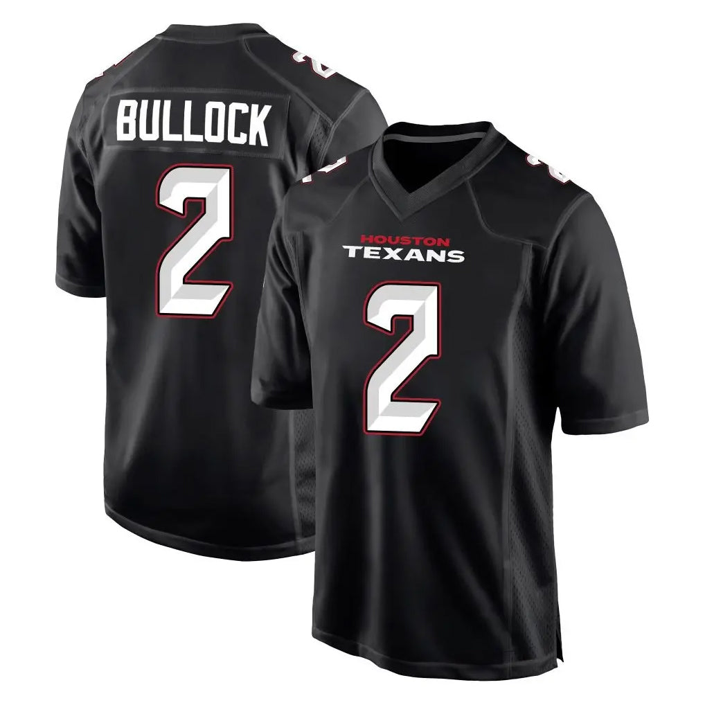 Punc H.Texans #2 Calen Bullock Player Carbon Black Fashion Home Game Stitched Jerseys