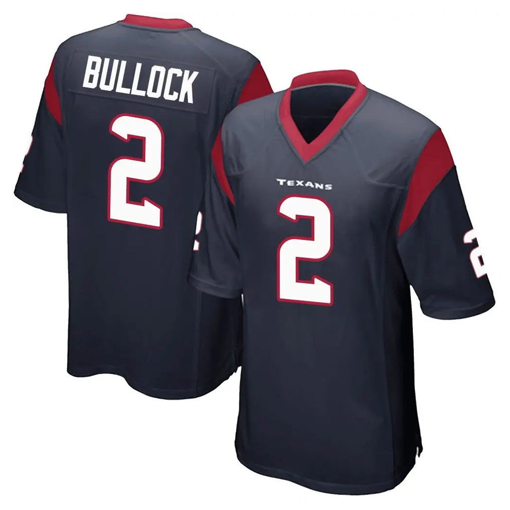 Punc H.Texans #2 Calen Bullock Player Navy Home Game Stitched Jerseys
