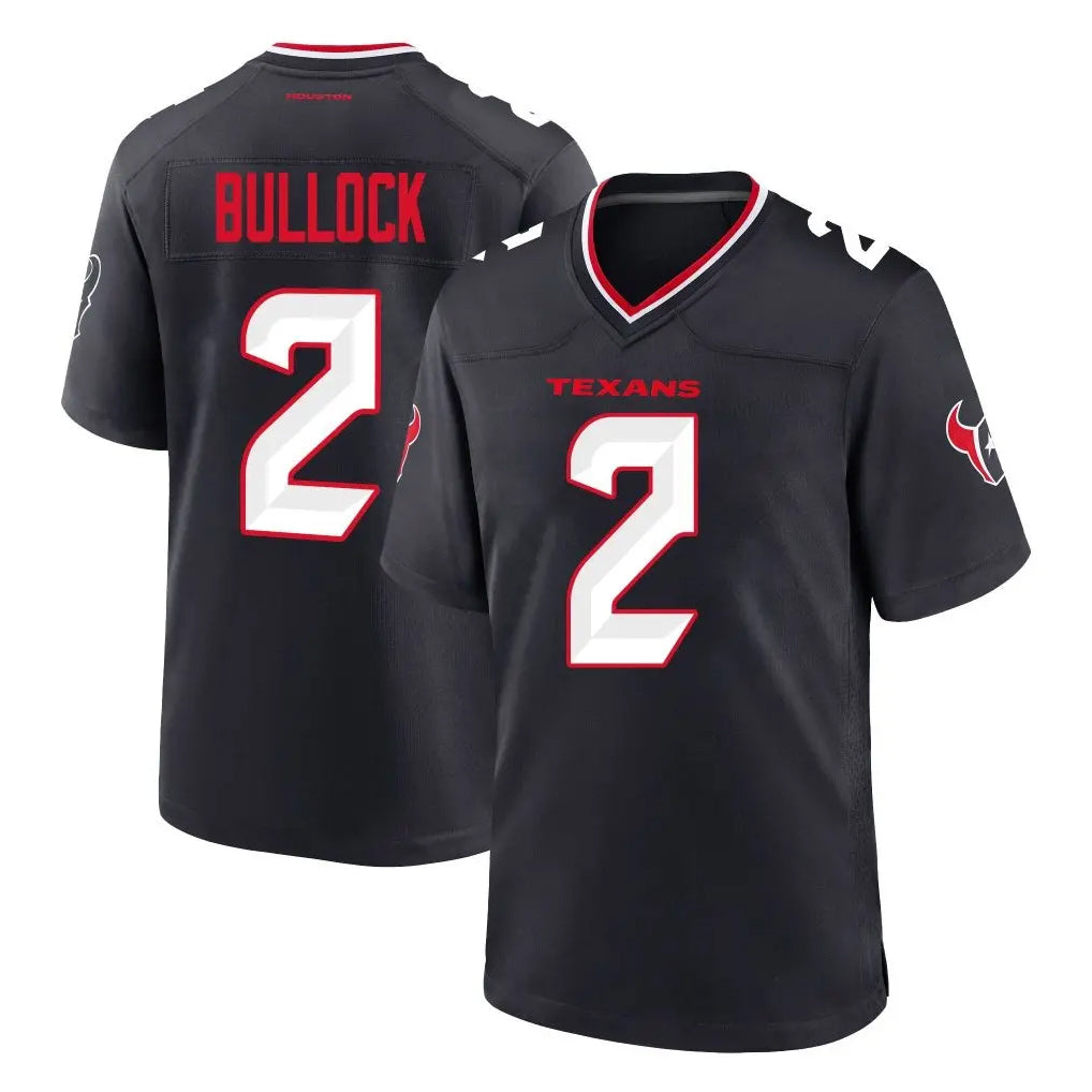 Punc H.Texans #2 Calen Bullock Player Navy Team Home Game Stitched Jerseys
