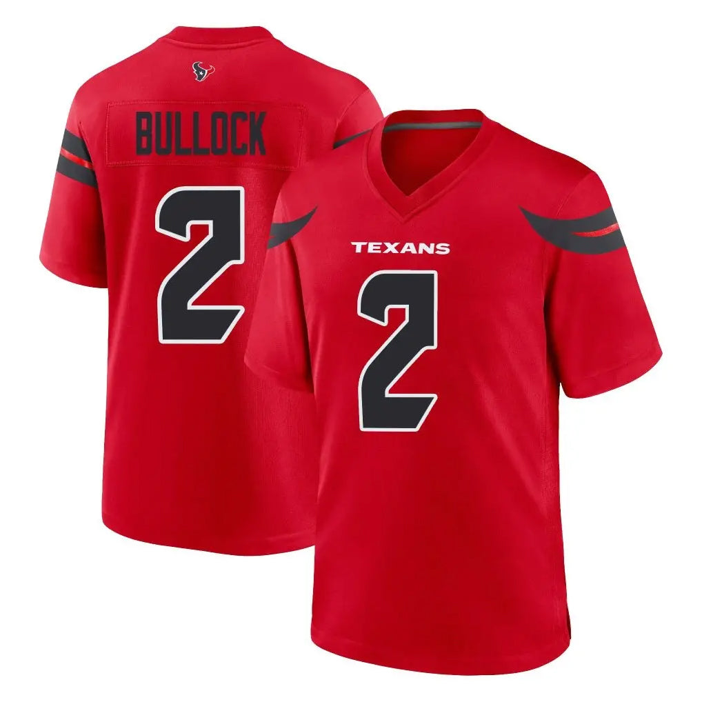 Punc H.Texans #2 Calen Bullock Player Red Alternate Home Game Stitched Jerseys