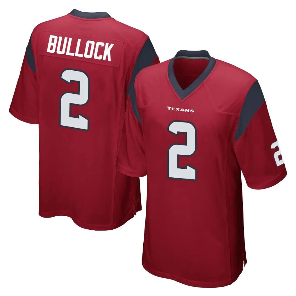 Punc H.Texans #2 Calen Bullock Player Red Home Game Stitched Jerseys