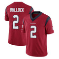 Punc H.Texans #2 Calen Bullock Player Red Limited Vapor Untouchable Home Game Stitched Jerseys