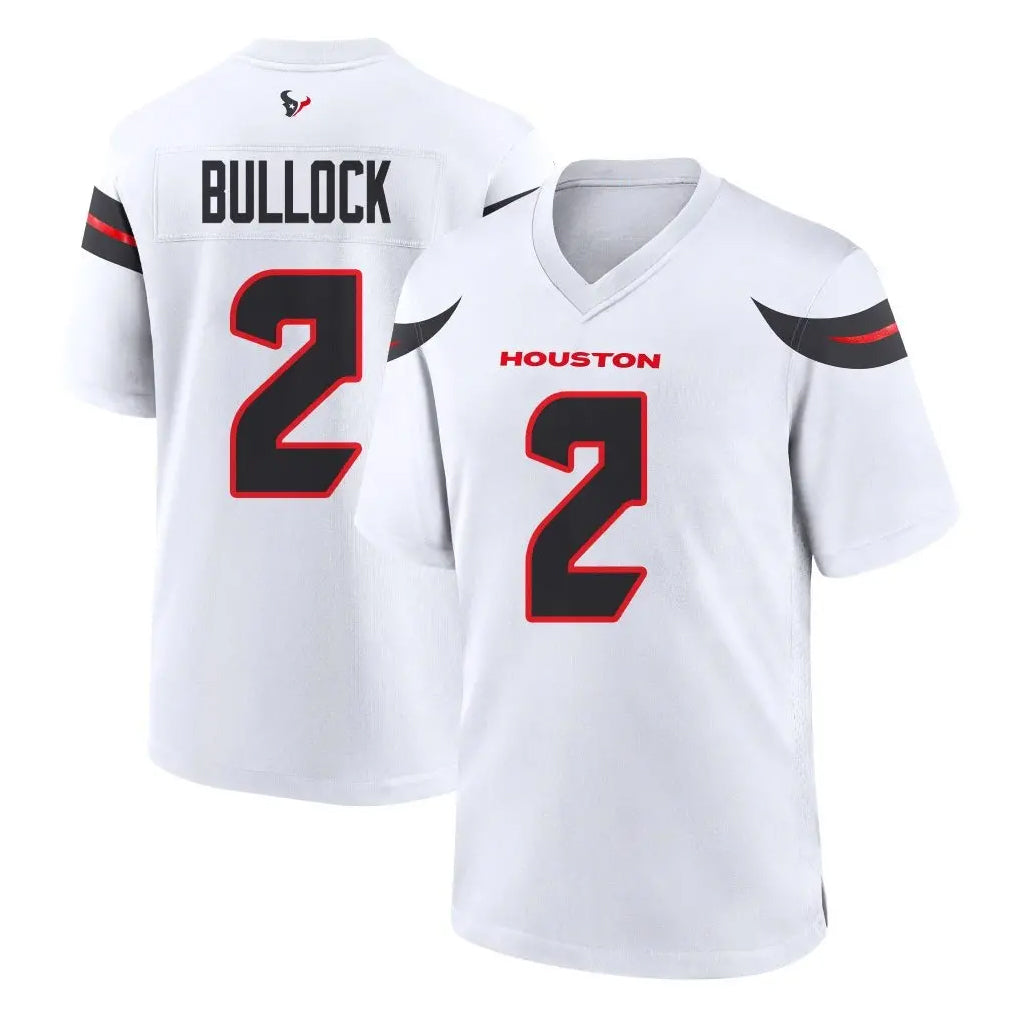 Punc H.Texans #2 Calen Bullock Player White Home Game Stitched Jerseys