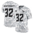 Punc H.Texans #32 David Montgomery Player Arctic Camo Salute To Service Limited Game Stitched Jerseys