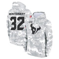 Punc H.Texans #32 David Montgomery Player Arctic Camo Salute to Service Hoodies Limited Game Stitched Jerseys