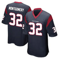 Punc H.Texans #32 David Montgomery Player Navy Home Game Stitched Jerseys