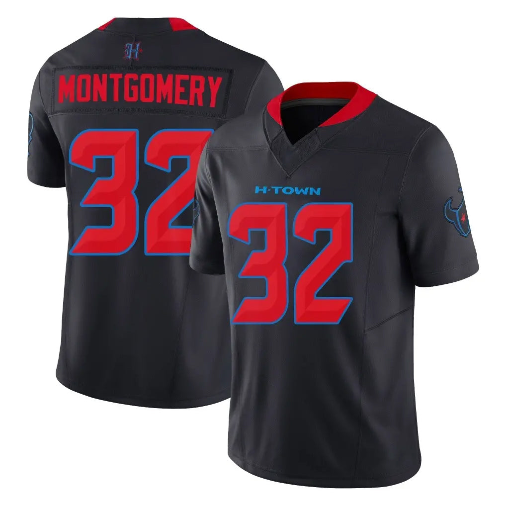 Punc H.Texans #32 David Montgomery Player Navy Limited 2nd Alternate Vapor F.U.S.E. Home Game Stitched Jerseys