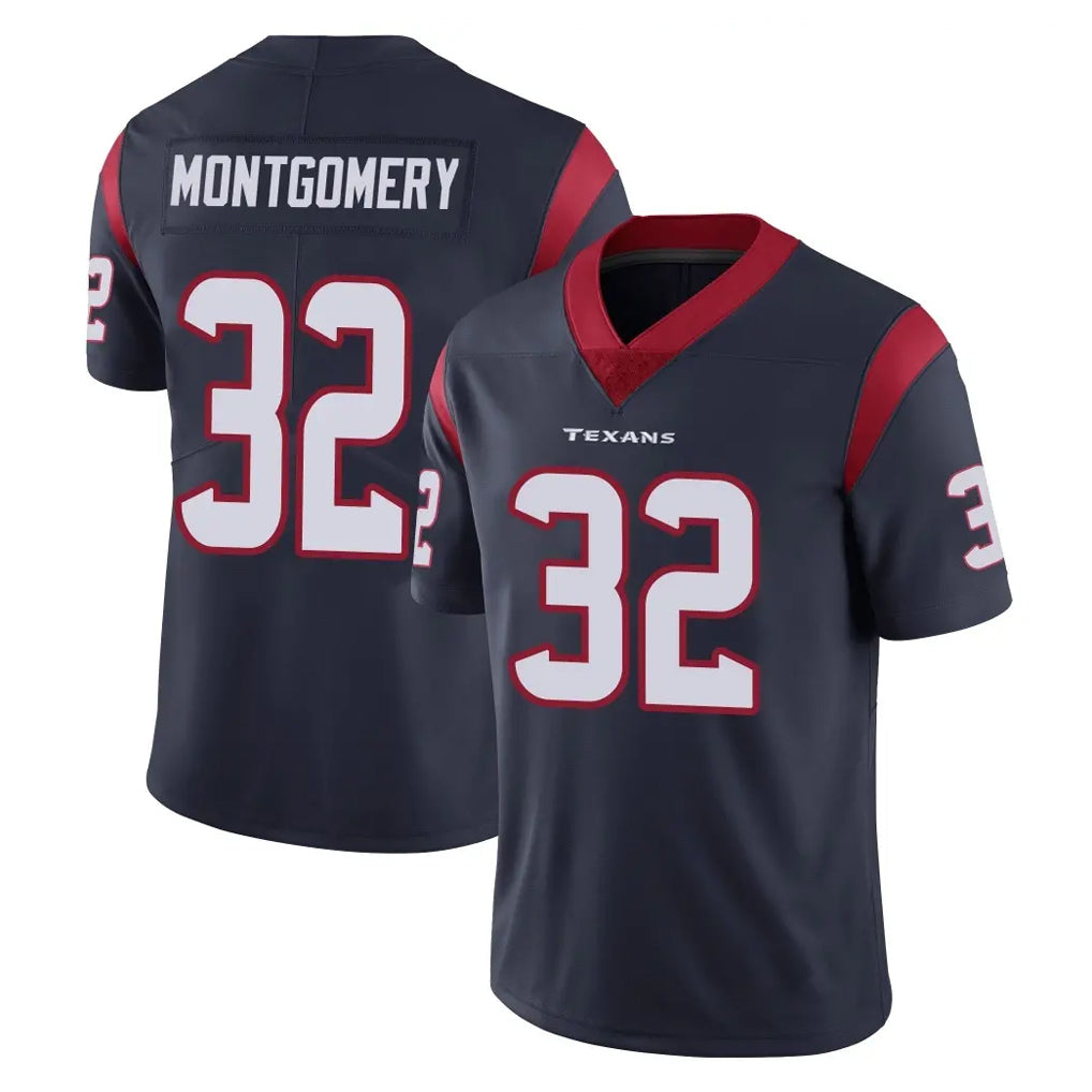 Punc H.Texans #32 David Montgomery Player Navy Limited Vapor Untouchable Home Game Stitched Jerseys