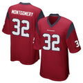 Punc H.Texans #32 David Montgomery Player Red Home Game Stitched Jerseys