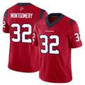 Punc H.Texans #32 David Montgomery Player Red Limited Vapor F.U.S.E. Home Game Stitched Jerseys