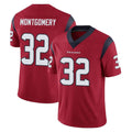 Punc H.Texans #32 David Montgomery Player Red Limited Vapor Untouchable Home Game Stitched Jerseys
