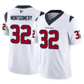 Punc H.Texans #32 David Montgomery Player White Limited Vapor F.U.S.E. Home Game Stitched Jerseys