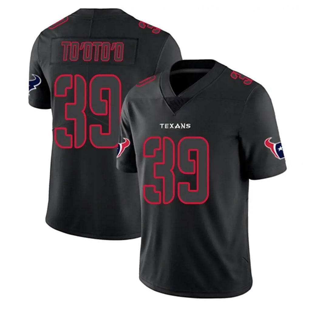 Punc H.Texans #39 Henry To'oTo'o Player Black Impact Limited Game Stitched Jerseys