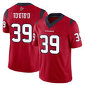 Punc H.Texans #39 Henry To'oTo'o Player Red Limited Vapor F.U.S.E. Home Game Stitched Jerseys